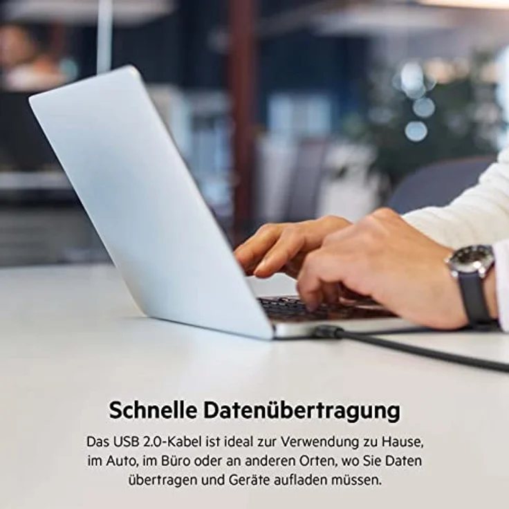 Belkin geflochtenes USB-C-USB-C Kabel 100W 2m schw. CAB014bt2MBK – Bild 6
