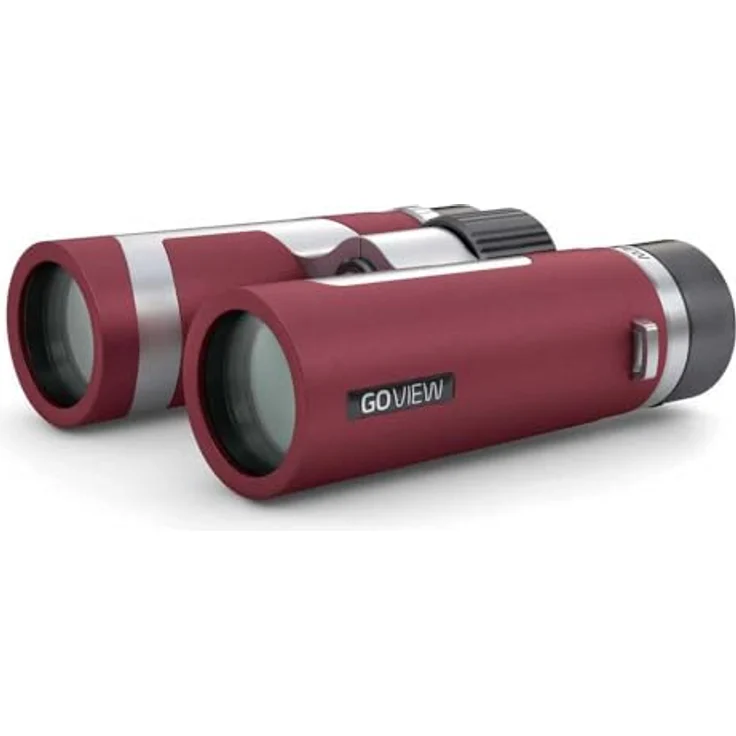 GoView ZOOMR 10x34 kompaktes, portables Fernglas (10-Fach Zoom, Magnesiumgehäuse, inkl. Smartphone-Adapter & Zubehör) Ruby Rot – Bild 2