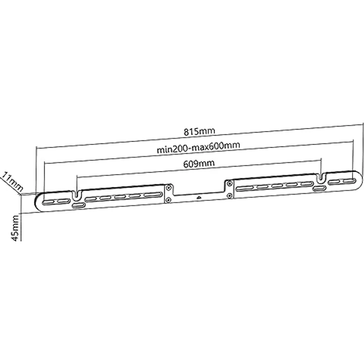 my wall TV Soundbar-Halterung HS7L für Sonos® Arc Soundbar, TV-Halterung, Soundbar-Halterung, Lautsprecher Wandhalterung, Montage unter dem TV-Bildschirm, TV Soundbar Halterung für Sonos® Arc – Bild 5