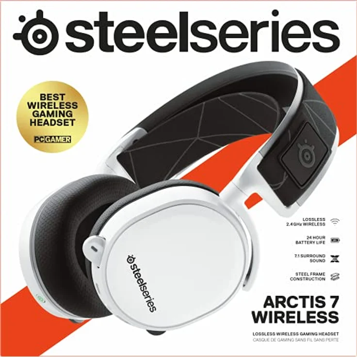 SteelSeries Arctis 7 (Gaming Headset, verlustfreies und drahtloses, DTS Headphone:X v2.0 Surround für PC und PlayStation 4) weiß – Bild 9