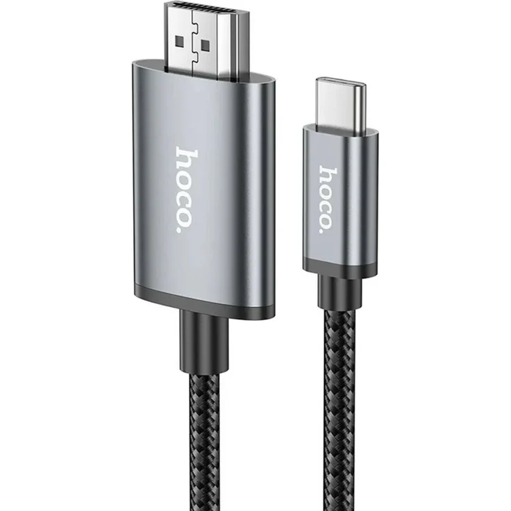 Hoco UA27, Kabel Typ C zu HDMI 4K 30Hz, 2m, stahlgrau