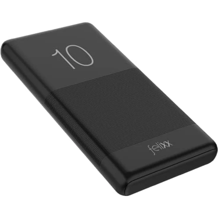 Felixx Pro-10, 10.000-mAh-Akkukapazität Powerbank, schlicht und kompakt, inklusive Micro-USB Kabel, 2x USB-A Anschlüsse – Bild 2