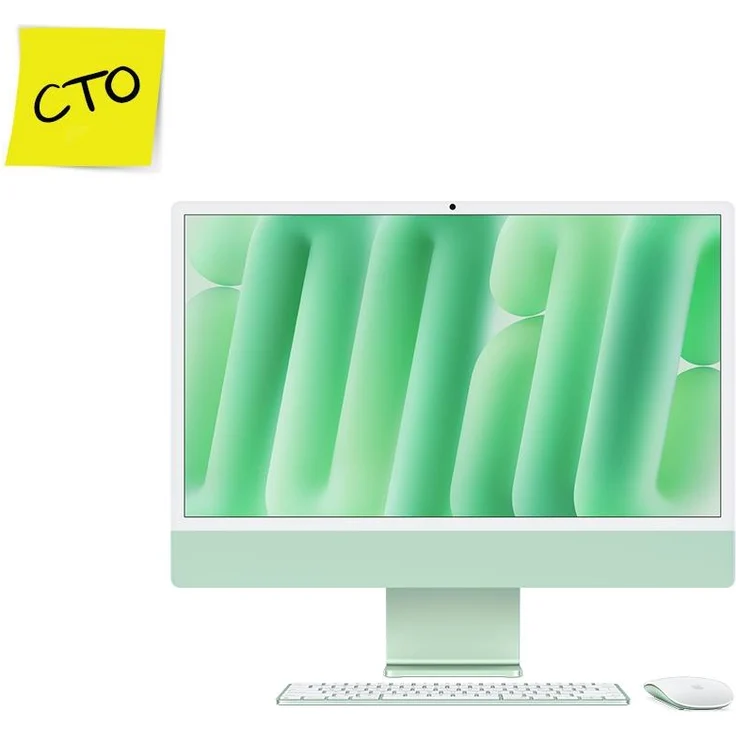 Apple iMac 24" CTO M4, 10-Core CPU, 32GB RAM, 2TB SSD, 4.5K Retina Display, grün