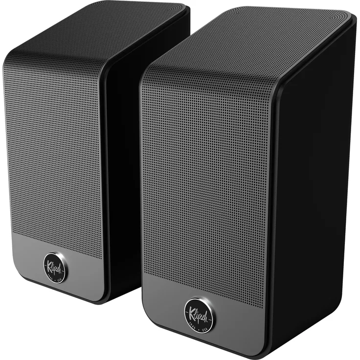 Klipsch Flexus XSURR 200 | Kabellose Dolby Atmos Surround Sound-Lautsprecher, 2.0 Wireless System mit 3-Zoll-Treibern, Ebenholz-Vinyl Design