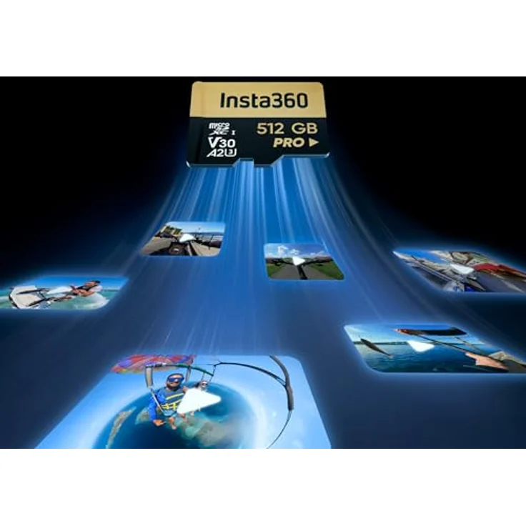 Insta360 512 GB UHS-III V30 A2 MicroSD Speicherkarte für One X/X2/X3/X4, R/RS, Ace Pro und Sphere Action Kameras, Lesegeschwindigkeit 90 MB/s, Schreibgeschwindigkeit 90 MB/s – Bild 4