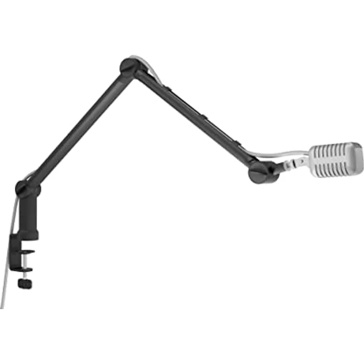 ICY BOX Professioneller Mikrofon-Arm mit Tischhalterung, 360 degree drehbar, 3/8 '' bis 5/8 '' Adapter, Kabelmanagement, für Blue Yeti, Blue Snowball, HyperX QuadCast und viele mehr, 60872, Schwarz