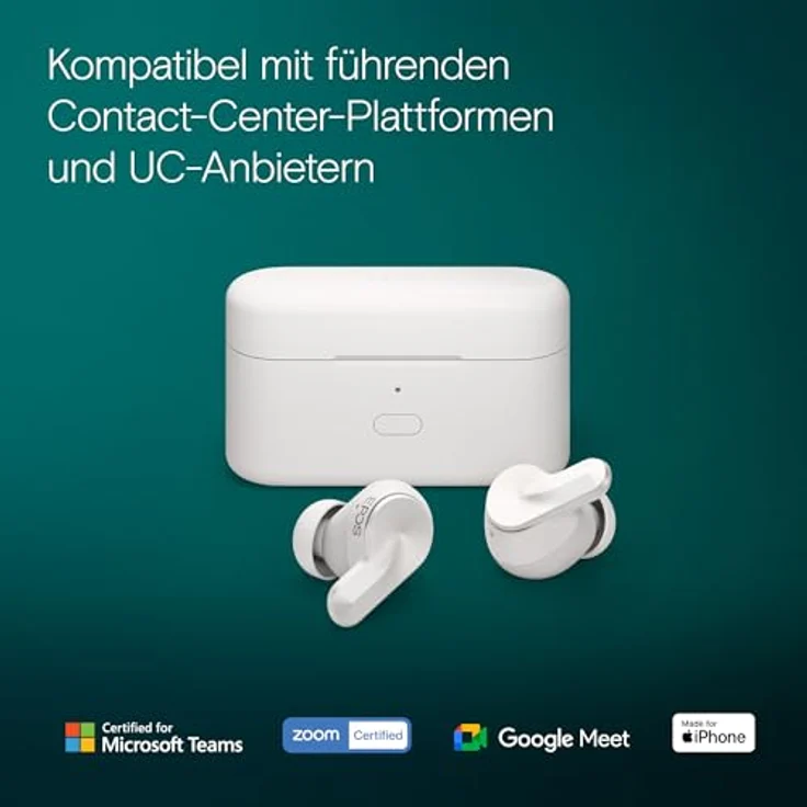 EPOS ADAPT E1, In-Ear Headset Bluetooth® Stereo, Weiß, Noise Cancelling, Mikrofon, Microsoft Teams zertifiziert, bis zu 50 Stunden Akkulaufzeit – Bild 4