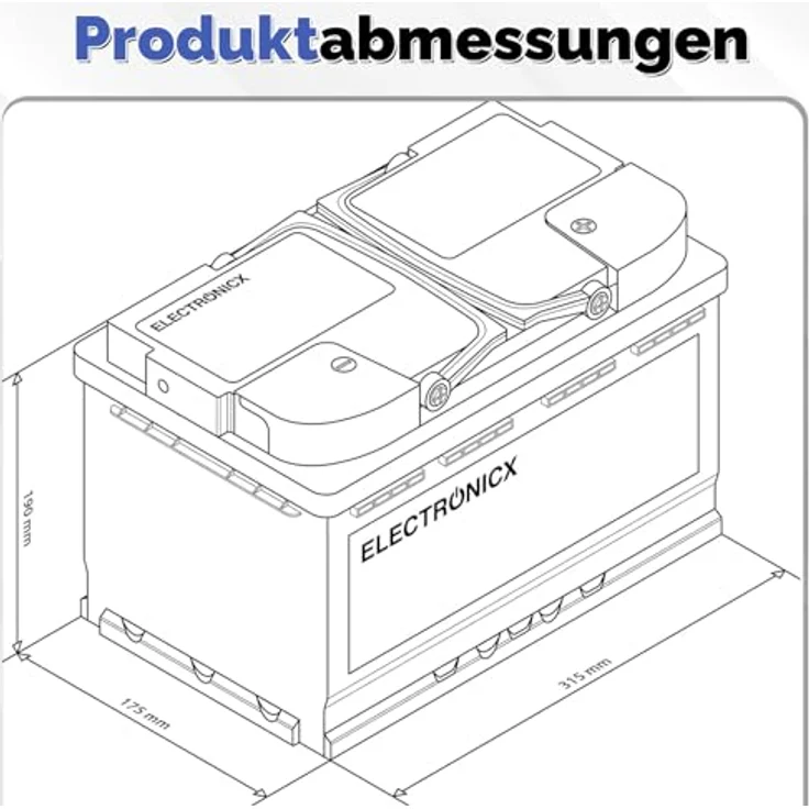 Electronicx Caravan Edition V2 AGM Batterie 110Ah 12V, wartungsfreie Versorgungsbatterie für Wohnmobile & Boote, hohe Zyklenfestigkeit – Bild 8