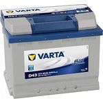 VARTA D43 Blue Dynamic, 60Ah 540A Autobatterie, wartungsfrei für PKW und Mittelklassefahrzeuge, 12V