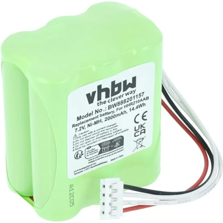 vhbw Akku für Korg KITBAT1002, HHR210AAB, 2000 mAh, 7,2 V, NiMH, wiederaufladbar – Bild 1