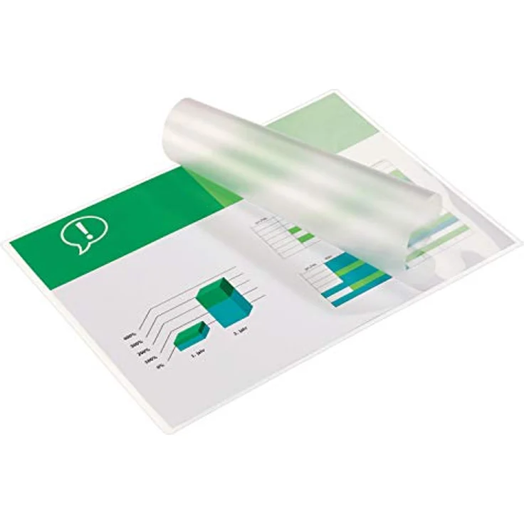 GBC Laminierfolien A2 125 mic, 50er Pack, Glänzend, Transparent, Ideal für Büro & Schule – Bild 1