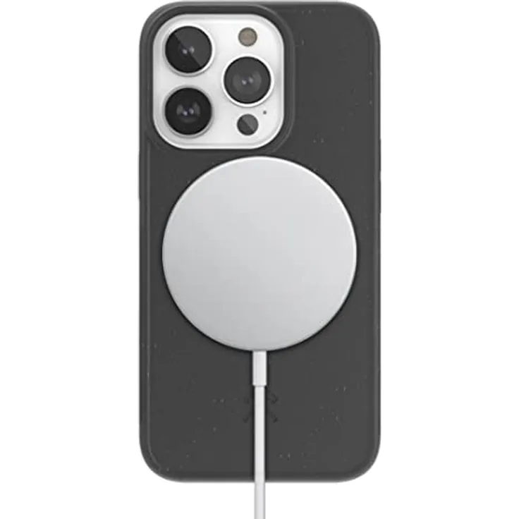 Woodcessories - Magnetische Handyhülle kompatibel mit iPhone 14 Pro Hülle mit Magnet schwarz - Plastikfrei, nachhaltig