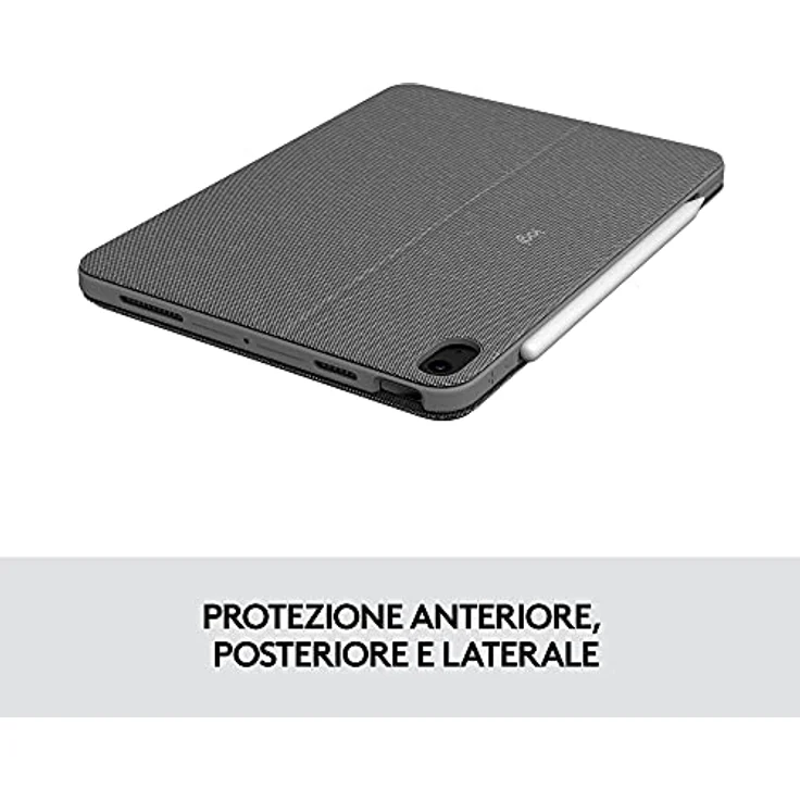 Logitech Combo Touch iPad Air (4. und 5. Gen - 2020, 2022) Keyboard Case, Italienisches QWERTY-Layout - Grau – Bild 3