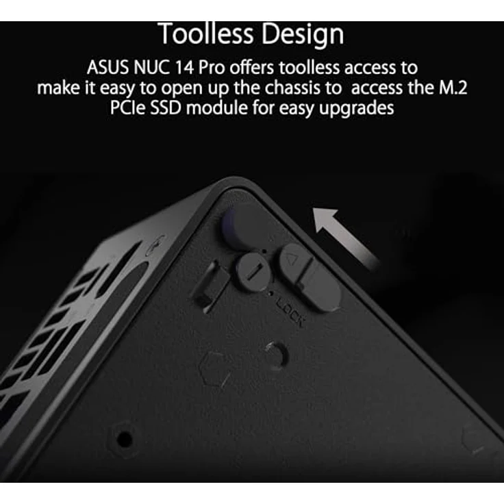 ASUS NUC 14 Pro Kit - Core Ultra 5 125H, kompakter Mini-PC Barebone mit 14 Kernen, aufrüstbarem DDR5 RAM und Intel Arc-Grafik – Bild 5