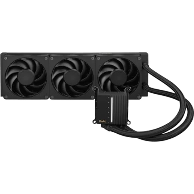 ASUS ProArt LC 360 All-in-One Flüssig-CPU-Wasserkühlung (mattschwarz, 3x Alphacool Apex Stealth Metal Power-Lüfter, Systemstatusanzeige, 3000 U/min, leiser Betrieb) – Bild 2