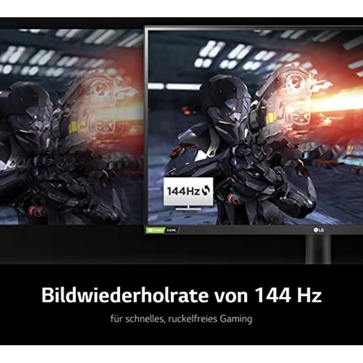 LG UltraGear Gaming Monitor 27GN800-B 68,5cm - 27 Zoll, QHD, AMD FreeSync, 144 Hz, 1ms GtG, Schwarz, 27 Zoll Gaming Monitor mit QHD-Auflösung und 144 Hz – Bild 4
