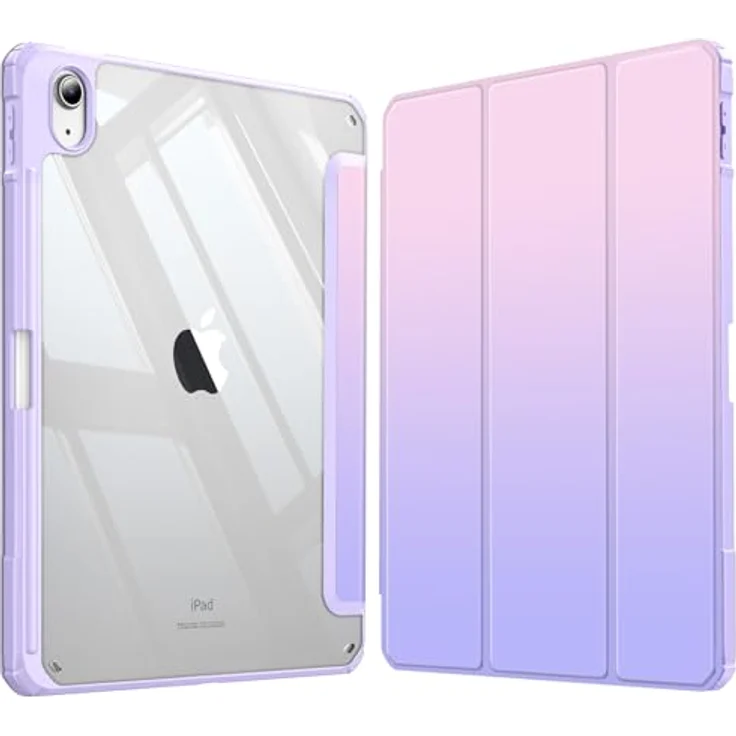 Fintie Hybrid Hülle für iPad (A16) 11 Zoll 2025 & iPad 10. Generation 10.9 Zoll 2022, stoßfest mit transparentem Rückendeckel, integrierter Stifthalter, Auto Schlaf/Wach-Funktion, Fantacy Ombre – Bild 1