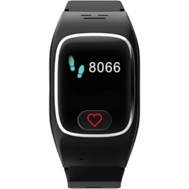 James B8 Smartwatch, Notrufuhr mit Stilvollem Silikon-Armband Schwarz, 4G Telefonfunktion, Gesundheitsüberwachung und Sturzerkennung – Bild 4