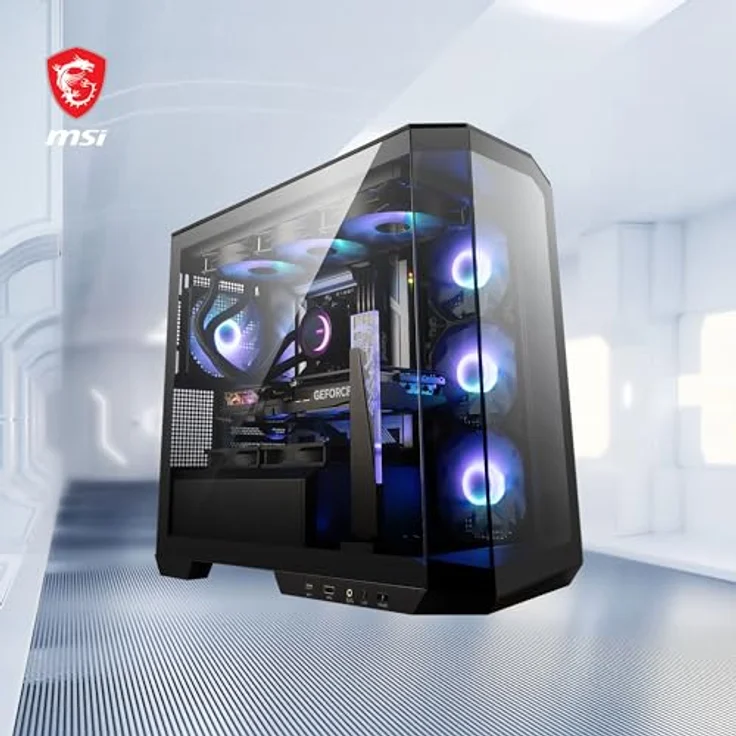 MSI MAG PANO M100R PZ (Mini ITX, mATX), PC Gehäuse, Schwarz – Bild 7