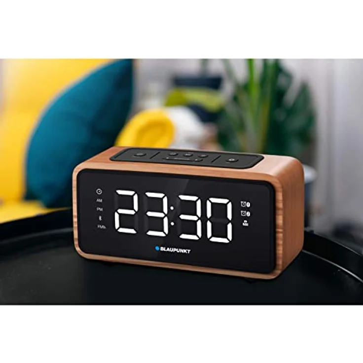 Blaupunkt CR65BT Radiowecker FM Bluetooth 60 Senderspeicher LED Display Uhr mit Doppelalarm und Schlummerfunktion – Bild 3