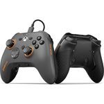 Scuf VALOR PRO Xbox-Performance-Controller mit Kabel – Anpassbare Rücken-Paddles, Sofort-Triggern, Hall-Effekt-Daumenstifte, Audio-Steuerungen, Xbox Series X|S, Xbox One – Stahl Grau