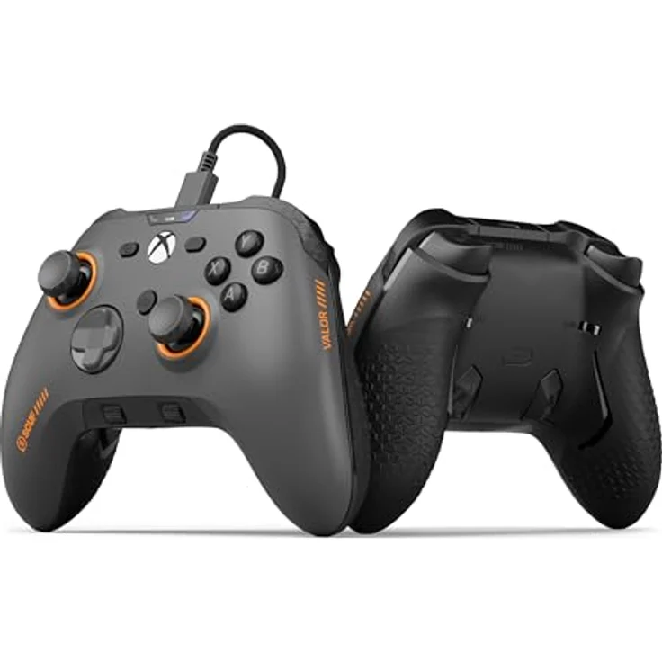 Scuf VALOR PRO Xbox-Performance-Controller mit Kabel – Anpassbare Rücken-Paddles, Sofort-Triggern, Hall-Effekt-Daumenstifte, Audio-Steuerungen, Xbox Series X|S, Xbox One – Stahl Grau – Bild 1