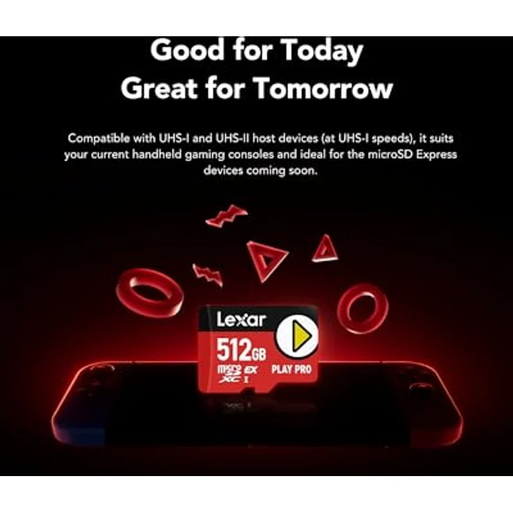 Lexar PLAY PRO microSDXC Express, 512 GB, V30, Lesegeschwindigkeit 900 MB/s, Schwarz-Rot – Bild 7