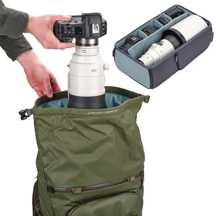 Shimoda Core Unit DSLR XL40 RST, Kamera Innentasche für Action X40 Rucksack, wasserfest, für lange Objektive bis 50 cm, seitlicher und oberer Zugang – Bild 4