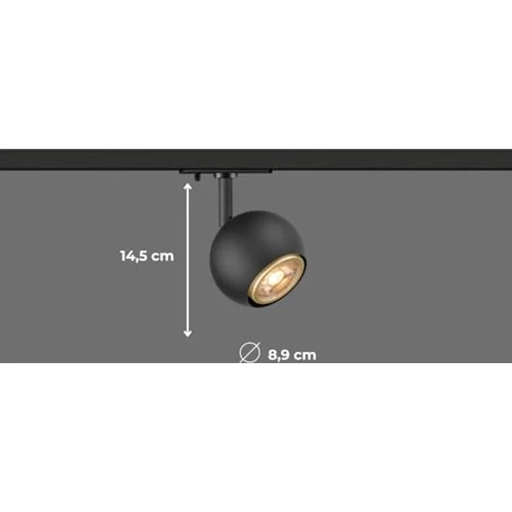 SLV LIGHT EYE 90 1Ph QPAR51 schwarz, Smarte Deckenleuchte mit hochwertigem Lichtauslass – Bild 3