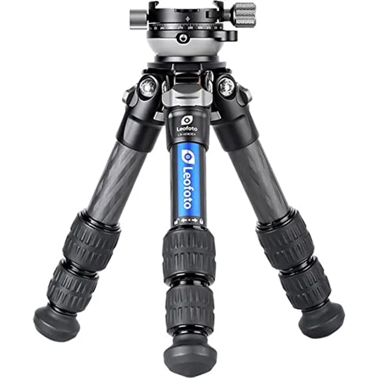 Leofoto Carbon-Dreibeinstativ LS-223CEX Ranger mit Nivellierschale + Panoramateller RH-0