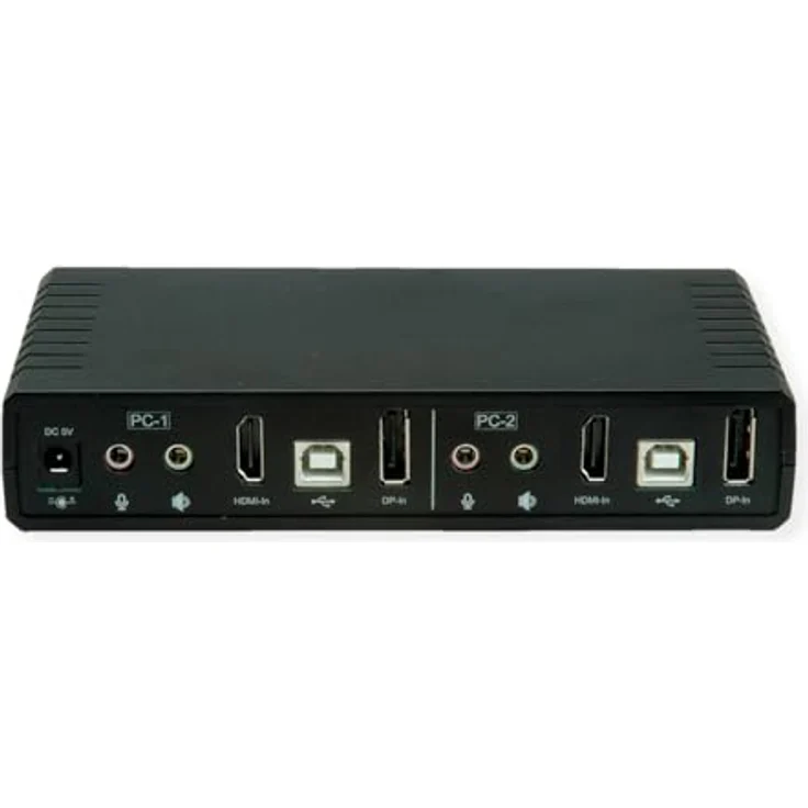 ROLINE KVM-Audio-Switch Dual Head HDMI 4K60, 2 PC, integrierter USB-Hub, Hot Key Umschaltung – Bild 3