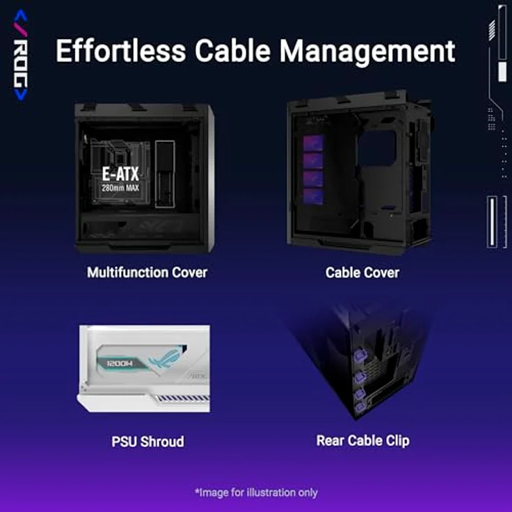 ASUS ROG Strix Helios II, Midi Tower Gehäuse, E-ATX, Weiß, gehärtetes Glas, RGB-Beleuchtung, optimales Kabelmanagement, Gaming – Bild 6