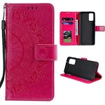 CoverKingz Klapphülle kompatibel mit Samsung Galaxy A52 / A52 5G / A52s 5G - Schutzhülle mit Kartenfach zum aufklappen - Klapphandyhülle Case klappbar Motiv Mandala Pink