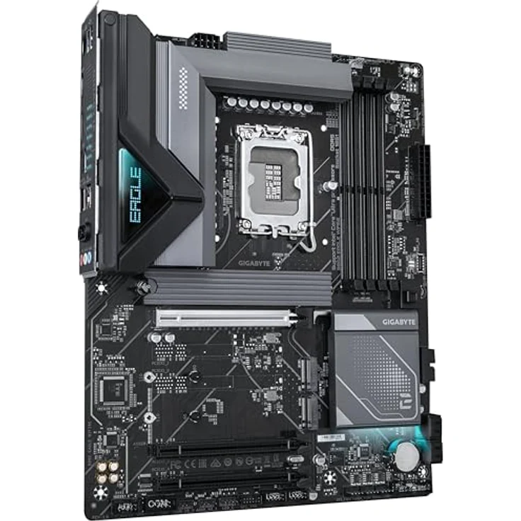 Gigabyte B860 Eagle WIFI6E Mainboard - Intel Core Ultra CPUs, 12+1+2+1 Phasen VRM, bis zu 9066MHz DDR5, 1xPCIe 5.0 + 2xPCIe 4.0 M.2, 2,5 GbE LAN, WiFi 6E, USB 3.2 Gen 2x2 - Twin Hybrid 12+1+2+1 Phasen 50A PPAK VRM, schwarz – Bild 3