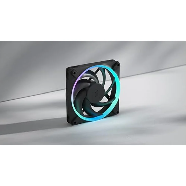 Fractal Design Momentum 14 RGB, Leiser PC-Gehäuselüfter mit 140 mm, ARGB Gen 2, 20 LEDs, Flüssigkristallpolymer-Flügel, Fluiddynamisches Lager, Schwarz, 3er-Pack – Bild 5