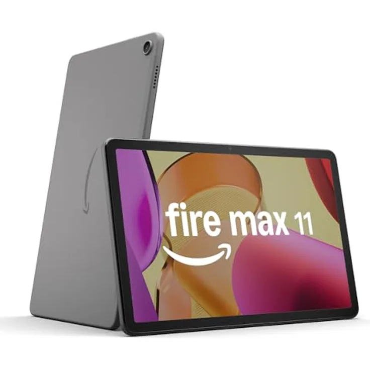 Amazon Fire Max 11-Tablet (Neueste Generation), 11 Zoll, Octa-Core-Prozessor, 4 GB RAM, 64 GB, grau, 14 Std. Akkulaufzeit, mit Werbung