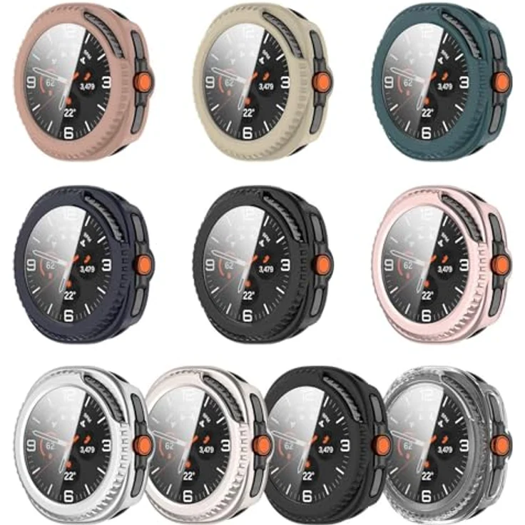 Wigento Schutzhülle + Gehärtetes Glas für Samsung Galaxy Watch 8 40mm, Kunststoff Schwarz, Rundumschutz, Leicht und Elegant – Bild 3