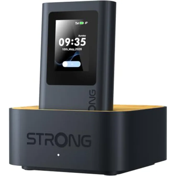Strong 5G HOPI HOME WI-FI DOCKING (2-PACK), Mobiles Breitband- und Heim-Wi-Fi-System mit 5G-Mobil-Hotspot, Wi-Fi 6, bis zu 3.4 Gbps Download, 254 Geräte Unterstützung, Dual-Band, 6.1 cm LCD-Touchscreen