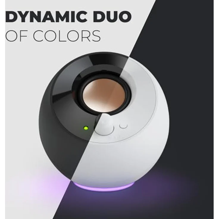 CREATIVE Pebble SE Minimalistischer 2.0 USB-C PC-Lautsprecher mit RGB-Beleuchtung in Weiß, bis zu 4.4W RMS-Leistung – Bild 5
