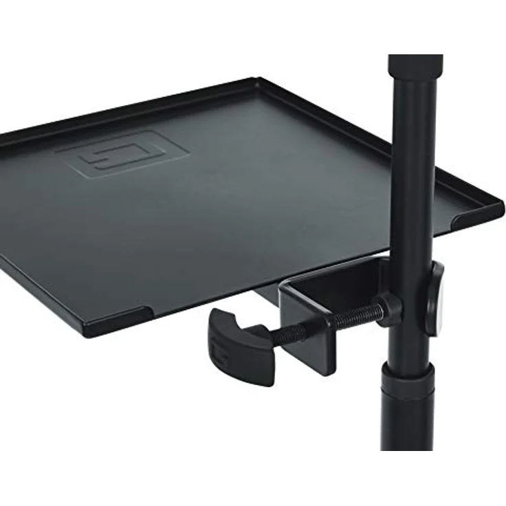 Gator Frameworks Mikrofonständer Clamp-On Utility Shelf 9" x 9" Fläche mit 10 Pfund Belastbarkeit, (GFW-SHELF0909) – Bild 4