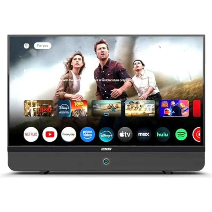 Selfsat Streaming Display MSD 27, 27 Zoll Full-HD Display mit Google TV und integrierter Soundbar, tragbar, weiß – Bild 1