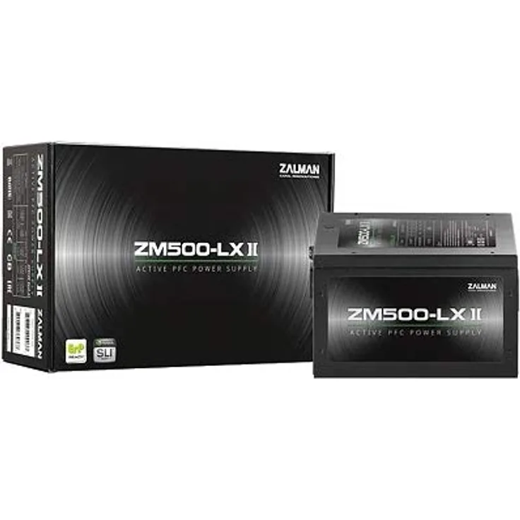 Zalman ZM500-LX II 500W PC ATX Netzteil mit leisem 12 cm Lüfter
