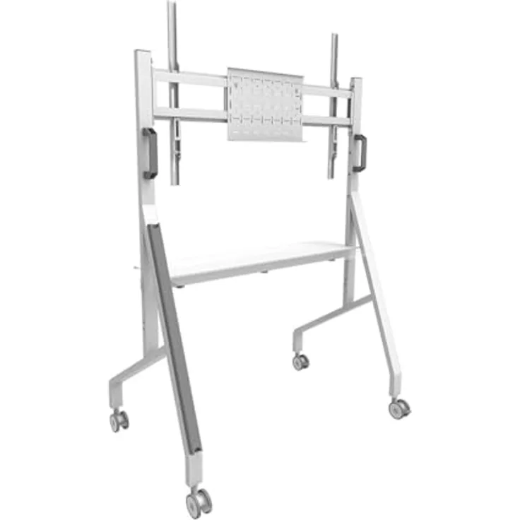 Neomounts FL50-525WH1 TV-Rollwagen, Höhenverstellbar für 55-86" Bildschirme, Weiß, Tragfähigkeit 76 kg