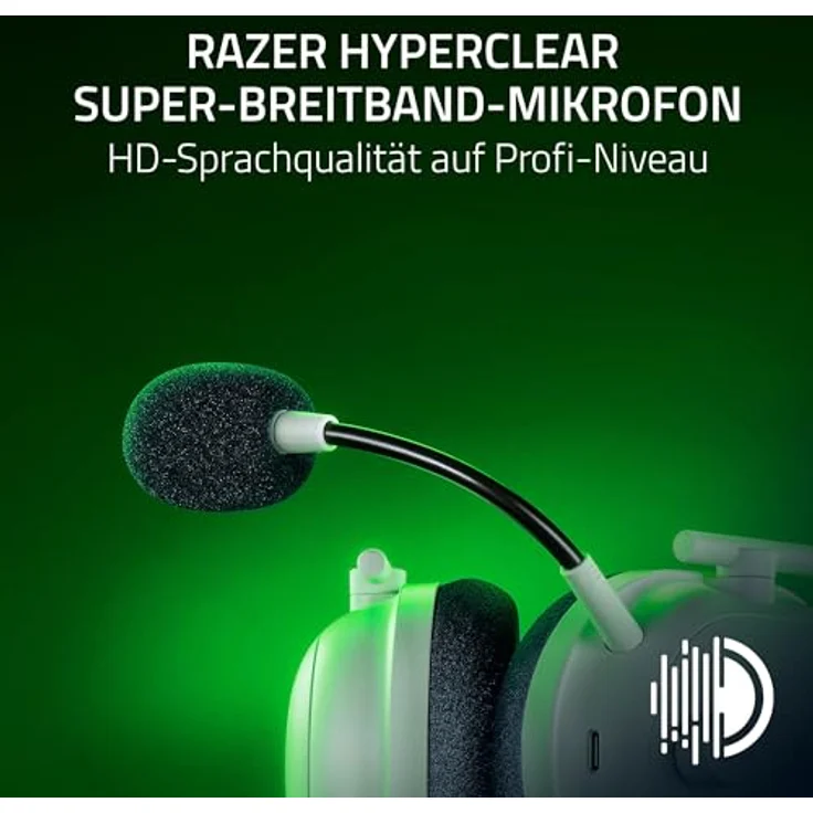 Razer Blackshark V2 Pro (Xbox) - Kabelloses Konsolen E-Sport Headset für Xbox S|X & One (Triforce 50mm Treiber, HyperSpeed Wireless 2,4 GHz, abnehmbares HyperClear Mikrofon) Weiß – Bild 2
