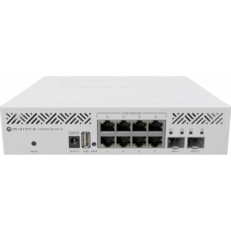 MikroTik CRS310-8G+2S+IN (10 Ports) Netzwerk Switch in Weiß, rasend schnelle 2,5/10-Gigabit-Kombination – Bild 2