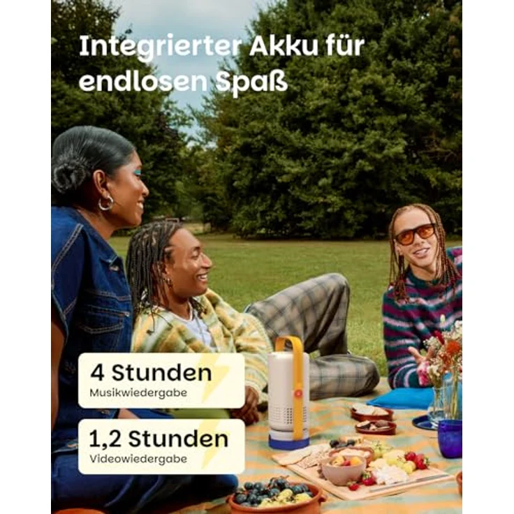 XGIMI Vibe One, smarter tragbarer mini Beamer mit 1080p-Projektor, Google TV, Netflix, JBL Sound und Autofokus, HD-Outdoor-Beamer in Blue Spark – Bild 3