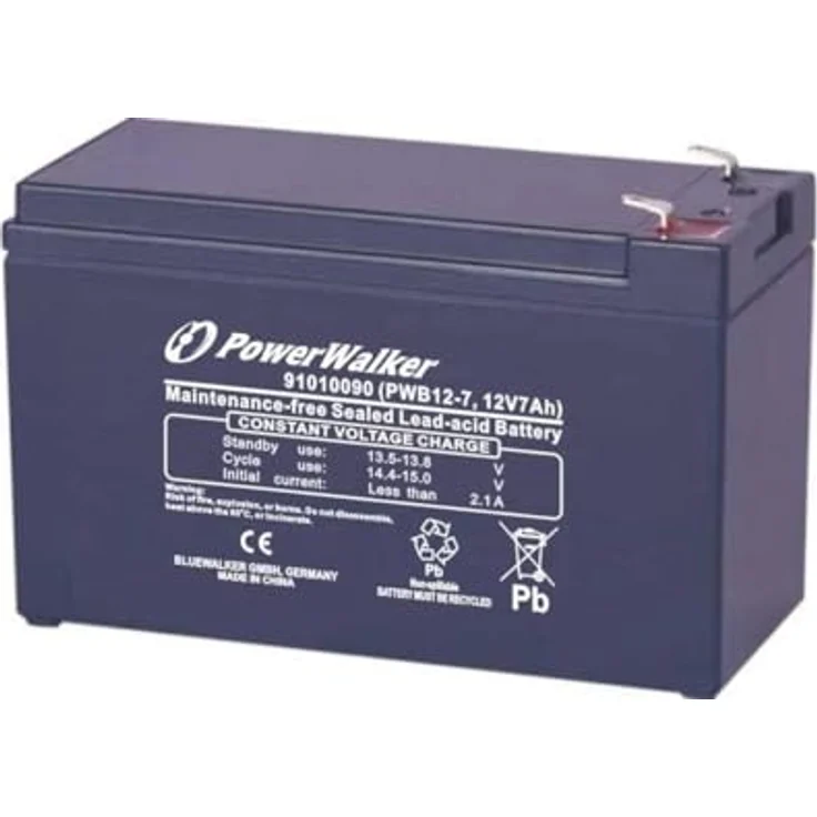 PowerWalker BlueWalker PWB12-7, USV-Akku 12 V, 7 Ah, plombierte Bleisäure (VRLA) – Bild 2