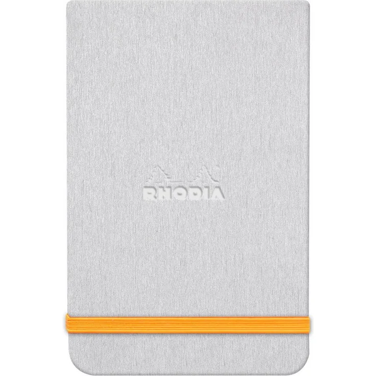 EXACOMPTA Einsteck-Fotoalbum Webnotepad, 9x14 cm, 96 Blätter liniert, mikroperforiert, silber, mit Gummizugverschluss