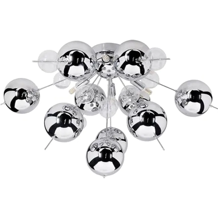 Näve Leuchten - Deckenleuchte Explosion aus Metall und Glas - G9 Fassungen - dimmbar - Chrome, 57 cm