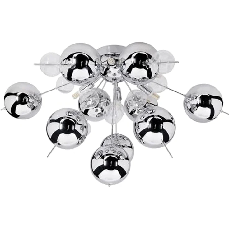 Näve Leuchten - Deckenleuchte Explosion aus Metall und Glas - G9 Fassungen - dimmbar - Chrome, 57 cm – Bild 1